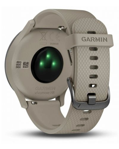 Смарт часовник Garmin - Vívomove HR, черен, sandstone силиконова каишка - 3