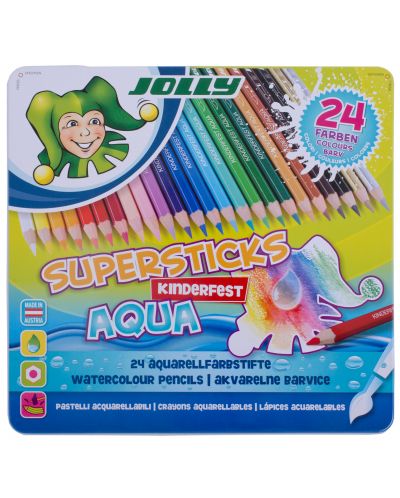 Акварелни моливи JOLLY Kinder Aqua – 24 цвята - 1