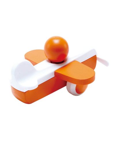 Дървена играчка Hape - Самолетче, оранжево - 3