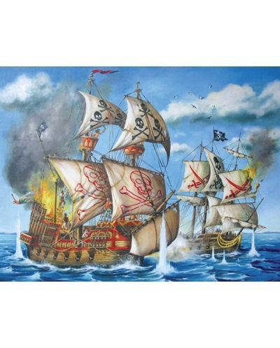 Пъзел Ravensburger от 200 части - Сражаващи се пиратски кораби - 2