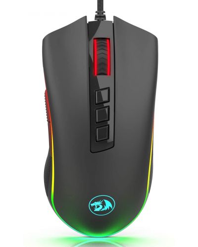 Гейминг мишка Redragon - Cobra FPS M711, оптична, черна - 1