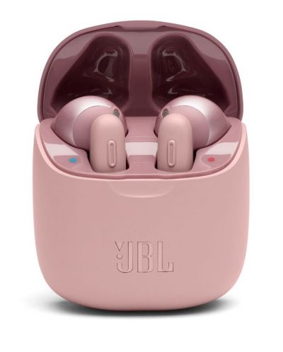 Безжични слушалки JBL - T220TWS, розови - 1