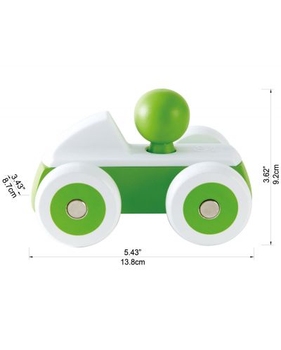 Дървена играчка Hape - Количка, зелена - 2