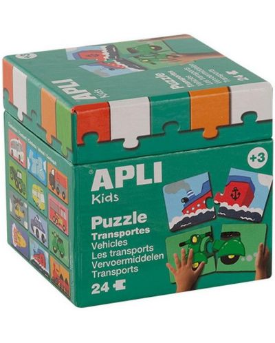 Образователен пъзел APLI Kids – Транспорт, 24 части - 2