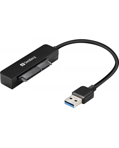 Адаптер Sandberg - USB 3.0 to SATA Link, черен - 1