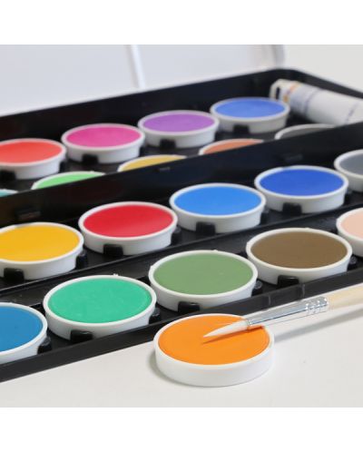 Акварелни бои в метална кутия Primo - 24 цвята - 3