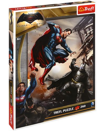 Пъзел Trefl от 260 части - Батман срещу Супермен - 1