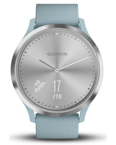Смарт часовник Garmin - Vívomove HR Sport, 43mm, сребрист/син - 2