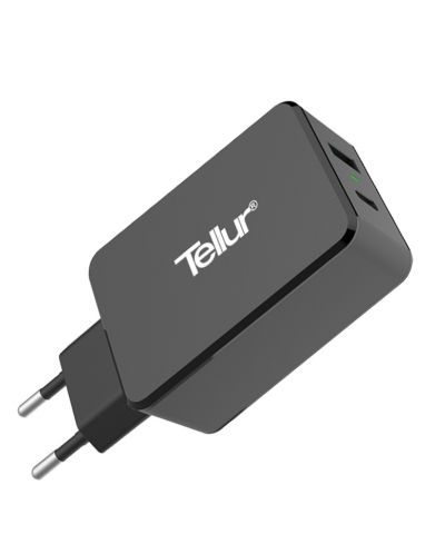 Зарядно устройство Tellur - AC Charger QC 3.0, USB-A/C, 30W, черно - 2