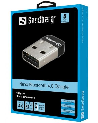 Sandberg - Nano Bluetooth 4.0 Dongle, черен - 2