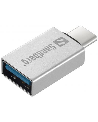 Адаптер Sandberg - USB-C/USB 3.0, сив - 1