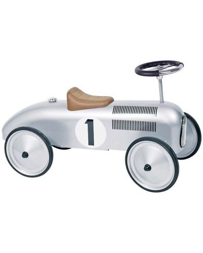 Детска играчка Gollnest & Kiesel - Метална кола, сребърна - 1