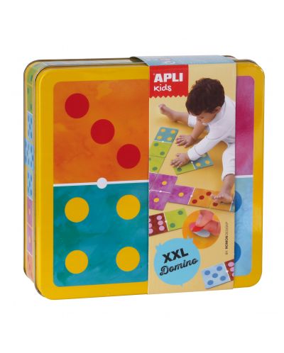 Детска игра Apli - Домино, гигант, със стикери