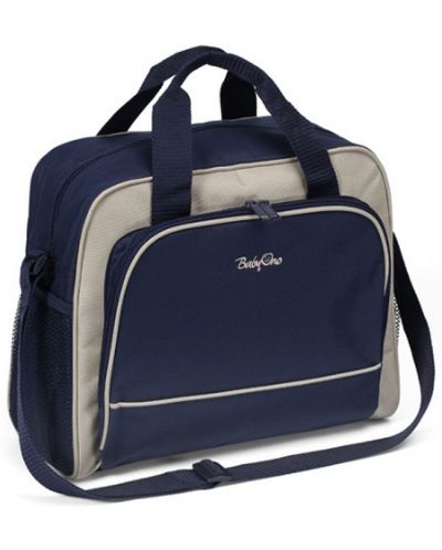 Чанта за количка Babyono - Basic, тъмно синьо и сиво - 1