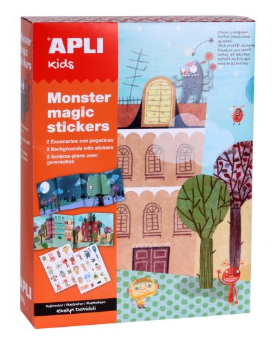 Детска игра Apli - Чудовища, със сцена и стикери