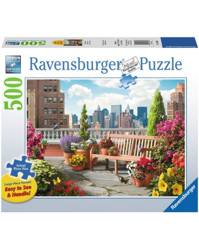 Пъзел Ravensburger от 500 XXL части - Градина на покрива