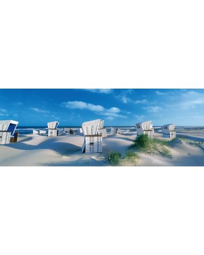 Панорамен пъзел Ravensburger от 1000 части - Плажни столове на остров Силт - 3