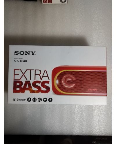 Мини колонка Sony SRS-XB40 - червена (разопакован) - 2