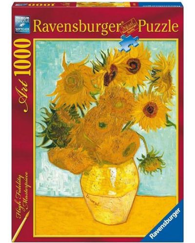 Пъзел Ravensburger от 1000 части - Слънчогледи, Винент ван Гог