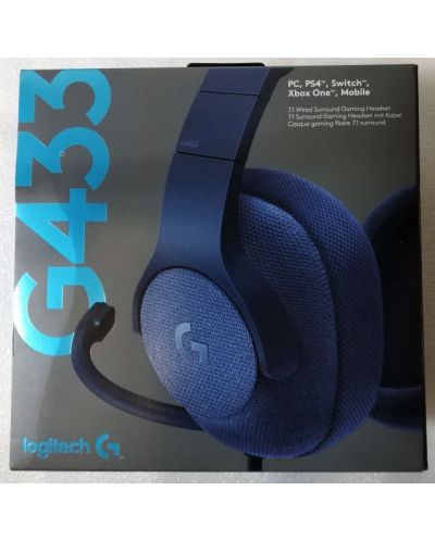Слушалки Logitech G433 - сини (разопакован) - 3