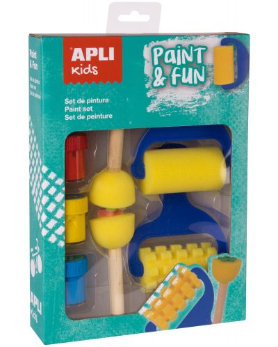 Детски комплект за боядисване Apli Kids - Печати, валяци и бои