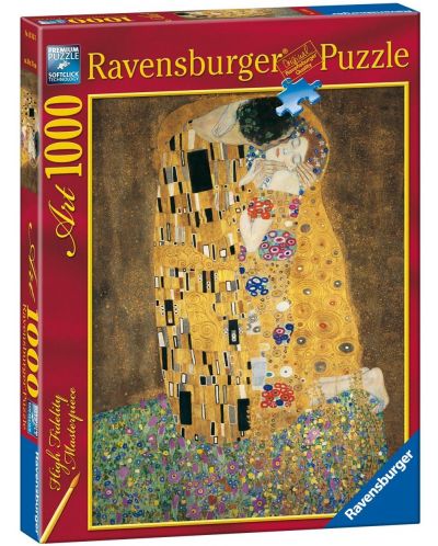 Пъзел Ravensburger от 1000 части - Целувката, Густав Климт