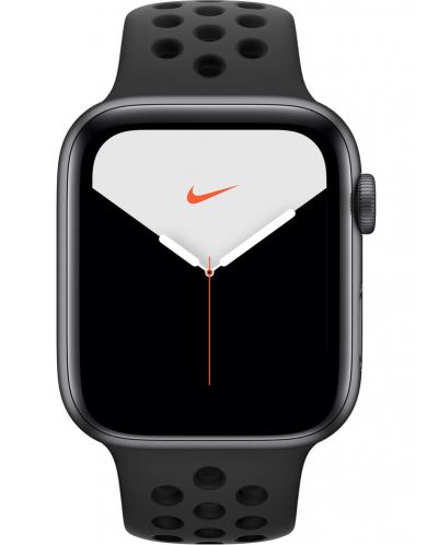 Смарт часовник Apple Nike + S5 - 44mm, сив, черна силиконова каишка - 2