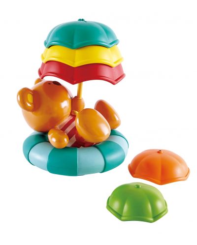 Играчка за баня - Мече Теди с разноцветен, чадър - 2