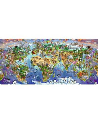 Панорамен пъзел Ravensburger от 2000 части - Чудесата на света, Мария Рабински - 2