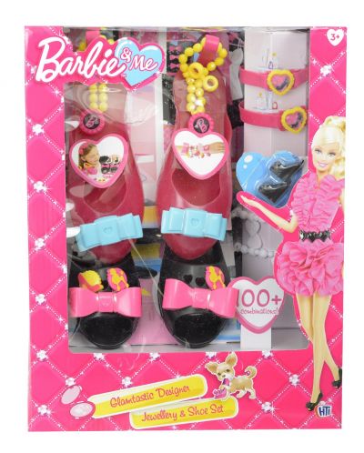 Комплект за дизайн HTI Barbie – Дизайнер на обувки, с два чифта чехлички - 1