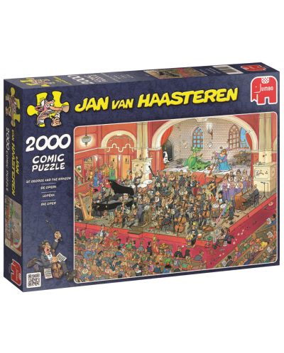 Пъзел Jumbo от 2000 части - Свети Георги и Дракона (Опера), Ян ван Хаастерен - 1