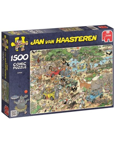 Пъзел Jumbo от 1500 части - Сафари, Ян ван Хаастерен - 1