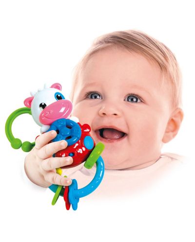 Бебешка дрънкалка Clementoni Baby - Крава, със звуци - 3