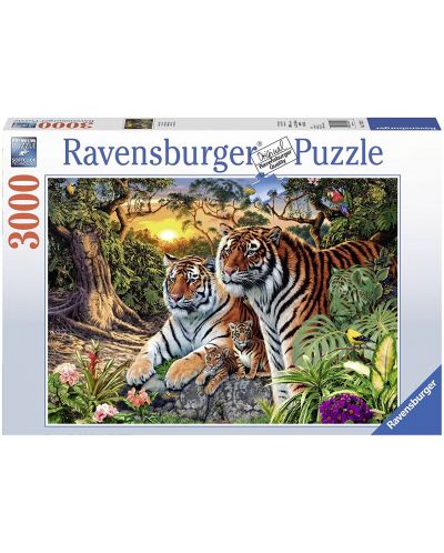 Пъзел Ravensburger от 3000 части - Тигри