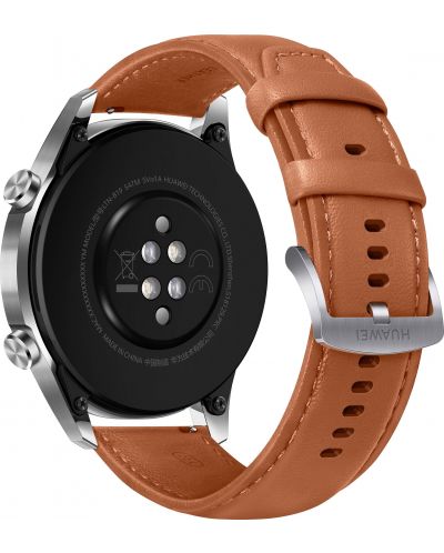 Смарт часовник Huawei - GT 2 Latona B19V, 46mm, сребрист/кафяв - 3