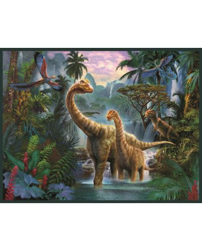 Пъзел Jumbo - Серия Динозаври, 2D пъзел от 50 части и 3D фигура на динозавър - 2