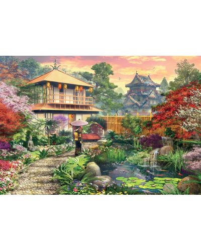 Пъзел Jumbo от 1000 части - Японска градина, Доминик Дейвисън - 2