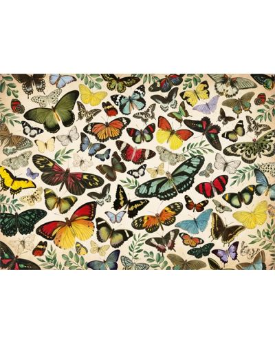 Пъзел Jumbo от 1000 части - Пеперуден плакат - 2
