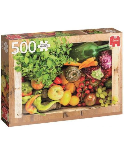 Пъзел Jumbo от 500 части - Кутия с плодове и зеленчуци - 1