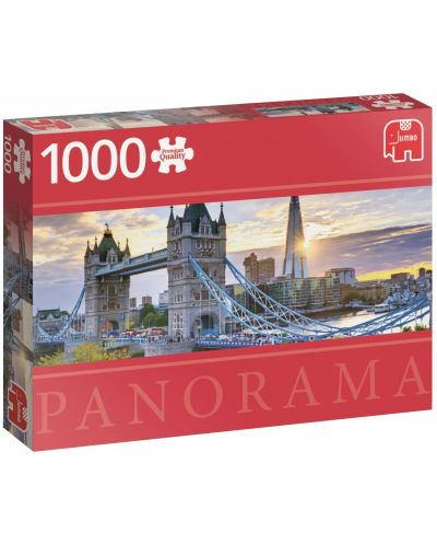 Панорамен пъзел Jumbo от 1000 части - Тауър Бридж, Лондон - 1