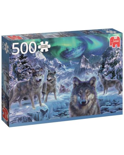 Пъзел Jumbo от 500 части - Зимни вълци - 1