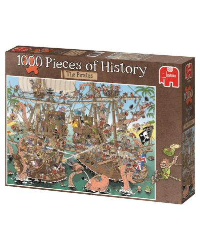 Пъзел Jumbo от 1000 части - Късчета от историята - Пирати, Деркс - 1