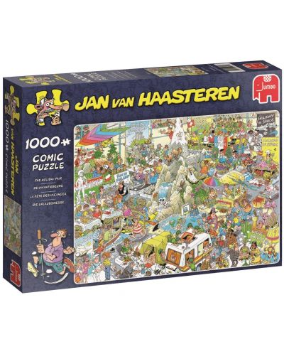 Пъзел Jumbo от 1000 части - Празничен панаир, Ян ван Хаастерен - 1