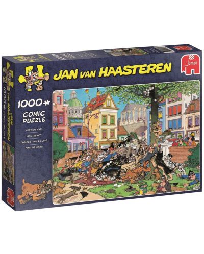Пъзел Jumbo от 1000 части - Хвани котката, Ян ван Хаастерен - 1