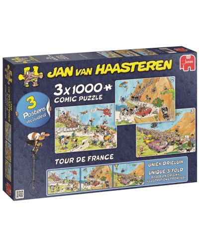 Пъзели Jumbo 3 х 1000 части - Обиколката на Франция, Ян ван Хаастерен - 1