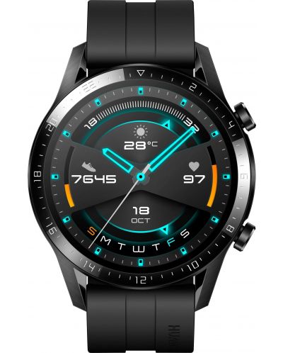Смарт часовник Huawei - GT 2 Latona B19S, 46mm, черен - 1