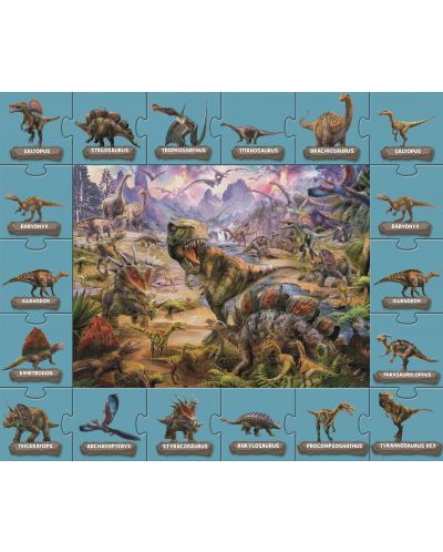 Пъзел Jumbo от 53 части - Открийте света на динозаврите - 2