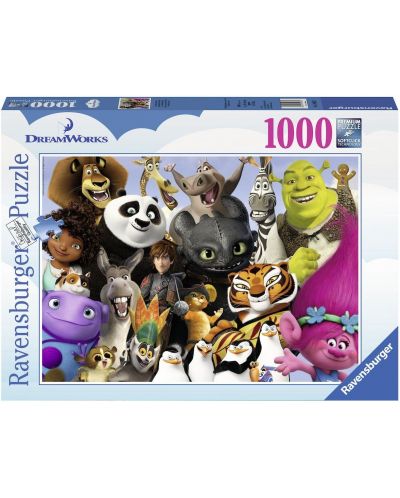 Пъзел Ravensburger от 1000 части - Героите на DreamWorks