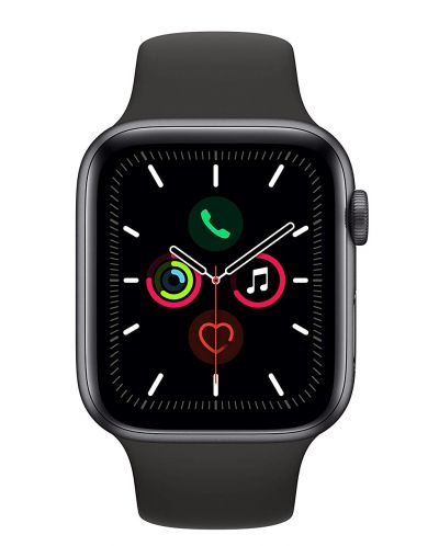 Смарт часовник Apple - S5, 44mm, сив с черна каишка - 2