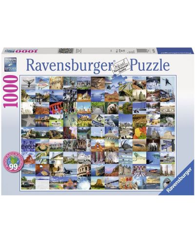 Пъзел Ravensburger от 1000 части - 99 красиви места в САЩ и Канада